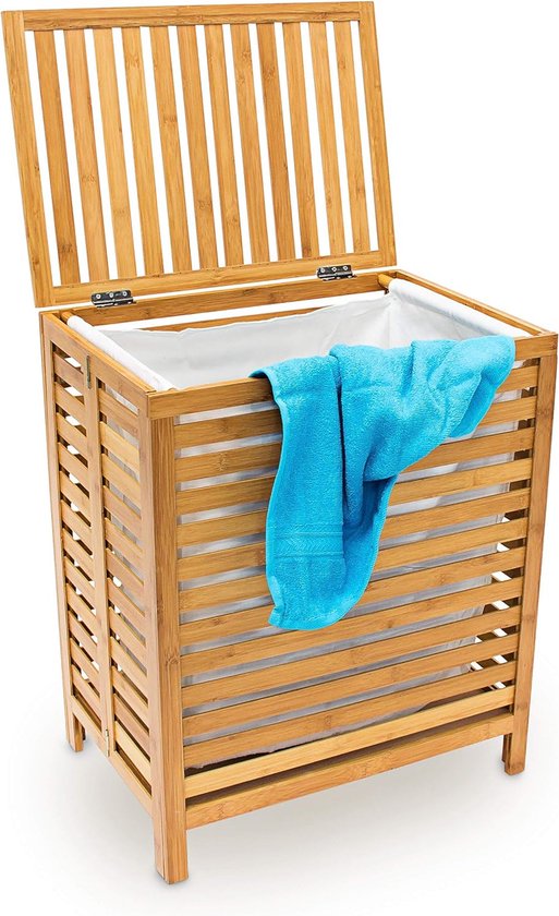 Grote bamboe wasmand met een capaciteit van 100L HIER kopen