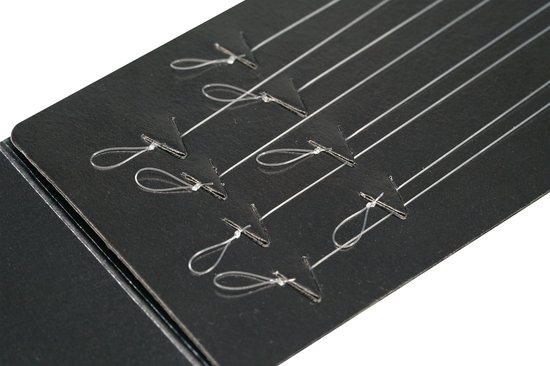 Guru Pole Special Rigs 8 - Lignes inférieures - 20cm - Hameçon 16 - 0.11mm - 8 Pièces - Zwart