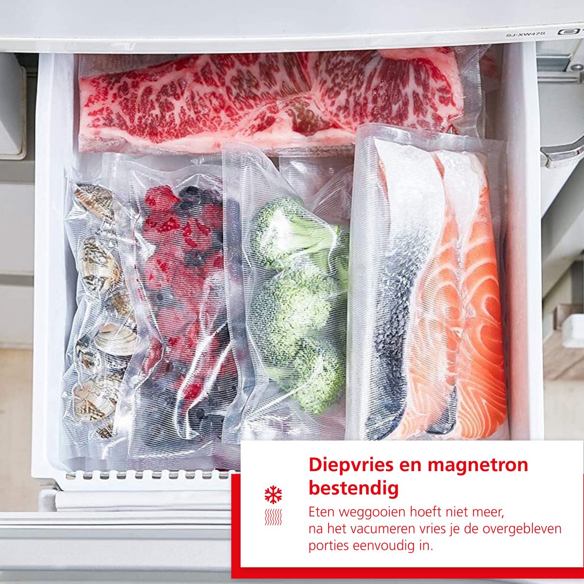 Solis Vacuumrollen - 20 x 600 cm - Geschikt voor Diepvries, Magnetron en Sous Vide Koken - BPA-Vrij - Drielaags Vacuum Rollen - Vacuumfolie Rollen - 2 Stuks — afbeelding 4