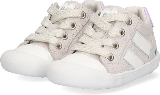 BunniesJR 224150-598 Chaussures bébé Filles - Multicolore/Lilas/ Wit - Cuir - Lacets
