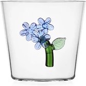 Ichendorf Botanica fleur en verre bleu clair