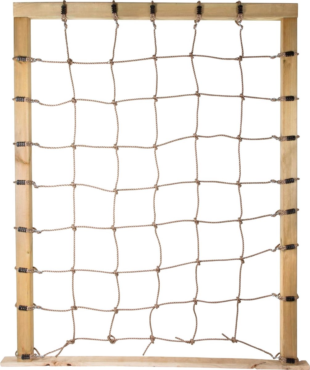 Foot Klimnet met achthaak, voor bevestiging aan driezijdig houten frame, voor kinderen vanaf 3 jaar, 11876 speelgoed