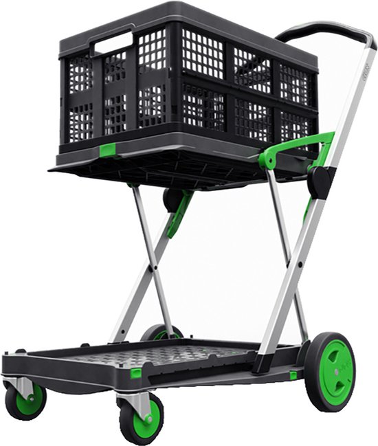 Foto: Clax trolley inclusief vouwkrat groen