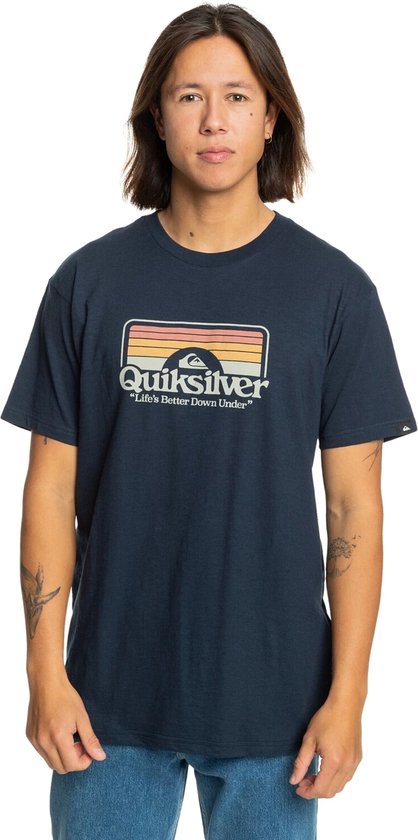 Quiksilver Step Inside Heren T-shirt Eqyzt07678-byj0 - Kleur Blauw - Maat XL