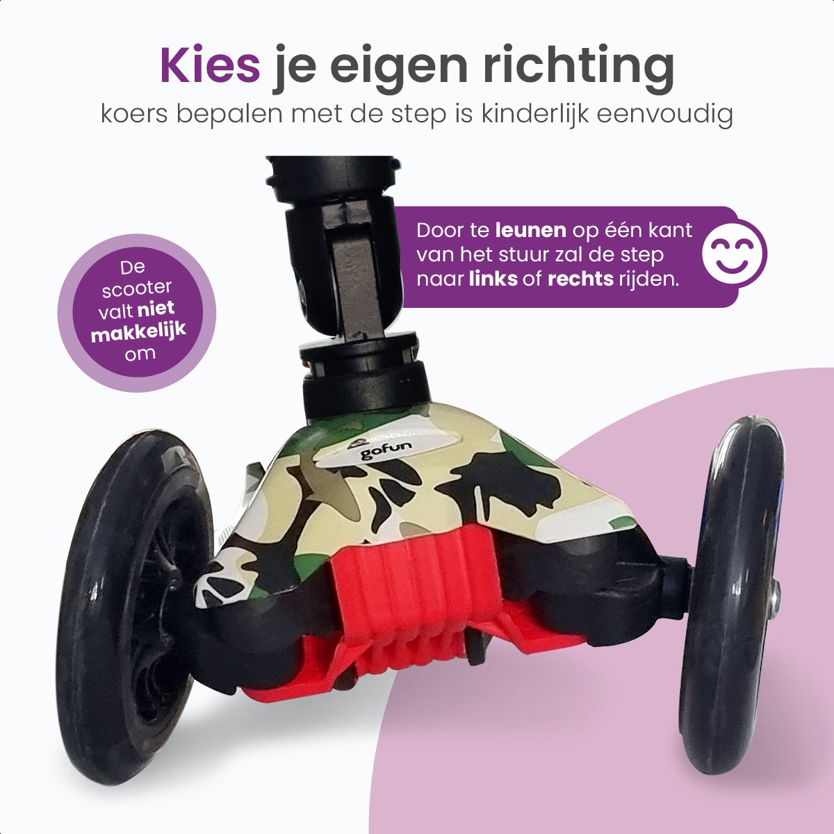 Gofun Kinderstep - Lichtgevende Wielen - Opvouwbaar - Step 3-8 jaar - Verstelbaar - Antislip - 85 x 58 x 23 cm - Zwart — afbeelding 8