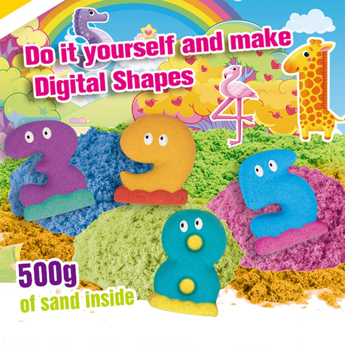 Dynamic Sand - Speelzand - Kinetisch Zand 3+ Jaar - Nummers - 500 GRAM