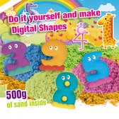 Dynamic Sand - Sable pour jouer - Kinetic Sable 3+ ans - Chiffres - 500 GRAMMES
