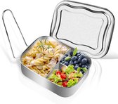 Boîte à lunch en acier inoxydable avec 3 compartiments, 1000 ml, étanche, boîte à lunch avec séparateur, boîte à lunch en métal, écologique, sans BPA, boîte à lunch, pour adultes et enfants
