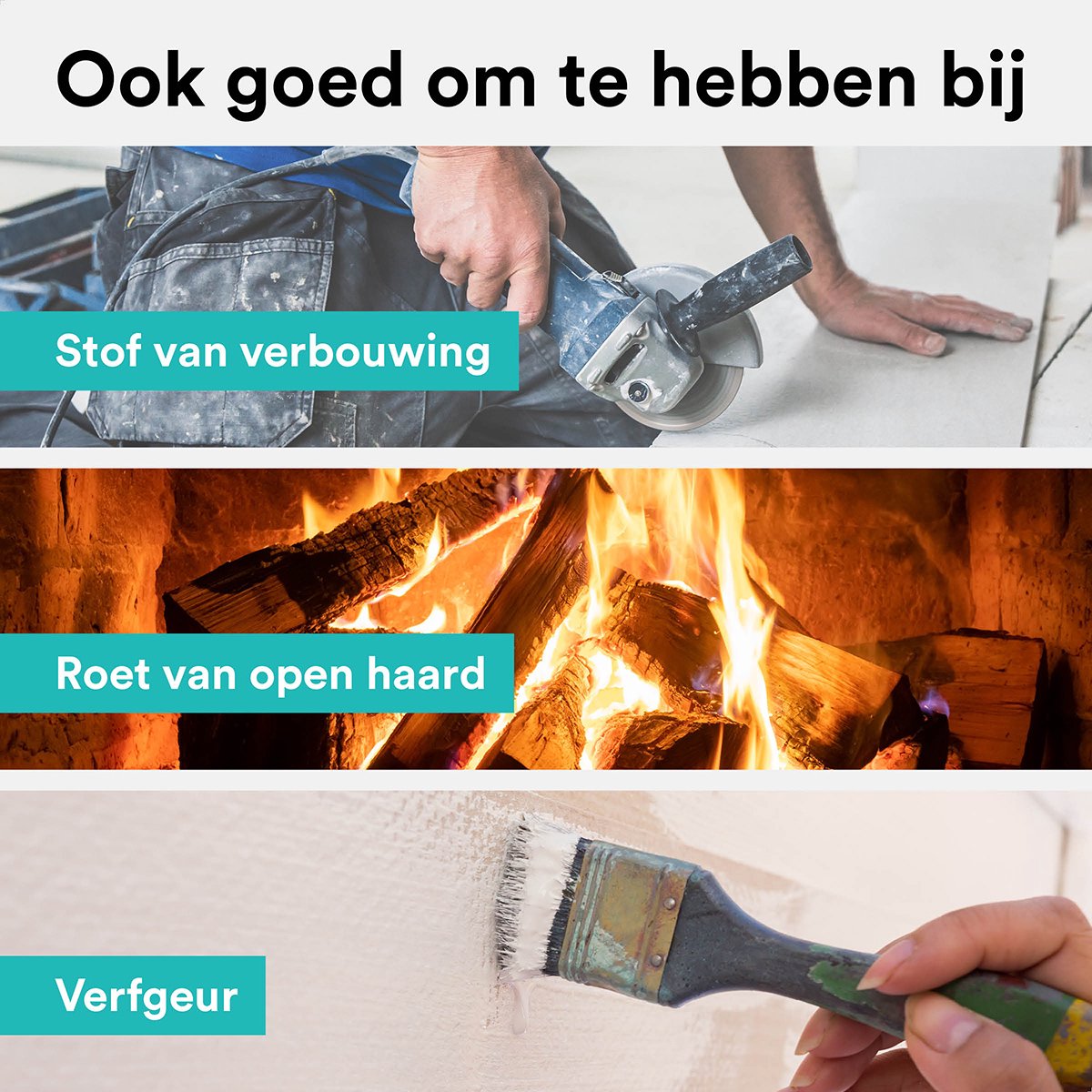 Rolfstone Air Balance XL Luchtreiniger – HEPA 13 + koolstoffilter – CADR 460 m³/u – Voor ruimtes tot 144 m² – Vermindert stof en pollen – 3 standen + turbo + slaapstand + automatische stand – Luchtkwaliteitsindicator — afbeelding 5