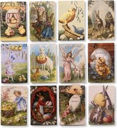 12 Cards & Crafts Cartes de vœux de vœux Joyeuses Pasen - 15x10cm - Cartes simples