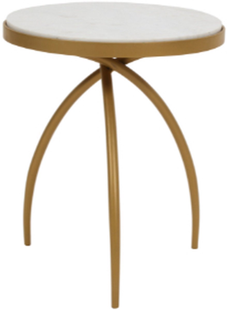 StarFurn Bijzettafel Kay Wit Marmer 40cm