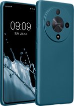 kwmobile telefoonhoesje geschikt voor HONOR Magic6 Lite / X9b - Hoesje voor smartphone - Back cover in Metallic carabisch blauw