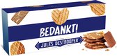Jules Destrooper Amandelbrood met chocolade - "Bedankt! / Merci!" - 2 dozen met Belgische koekjes - 125g x 2