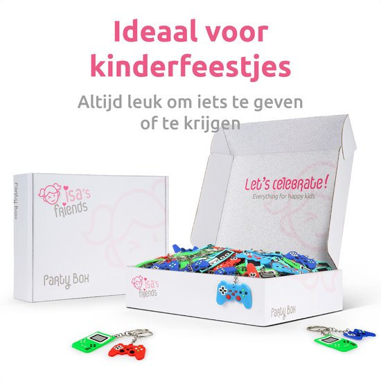 Isa's Friends® - Cadeaux à distribuer Porte-clés Jeux - 48 pièces - Treat