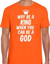 T-shirt de déguisement pour homme Bellatio Decorations King's Day - orange - vêtements de fête L
