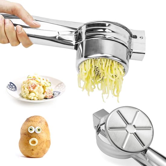 Roestvrijstalen Aardappelpers, Veelzijdige Keukentool Voor Het Maken Van Aardappelpers Spatzlepers Aardappelstamper Spaghetti Ijspers