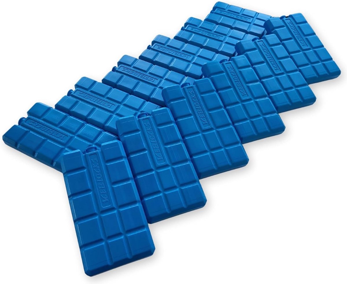 Set van 2 4 6 8 12 16 ijspakketten met elk 200 ml 2-16 blauwe koelelementen voor de koeltas of koelbox Koelpakket koelpads koelpakket voor de koeltas IJspakketten dun