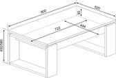 Trasman - Salontafel - Bruin - 90x52x45 cm