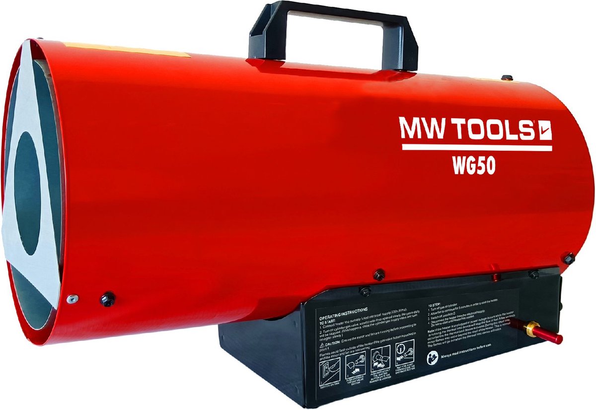 Bol.com Warmeluchtblazer op propaangas 15kW MW Tools WG50 aanbieding