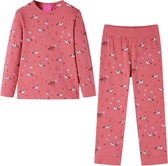 vidaXL-Kinderpyjama-met-lange-mouwen-104-oudroze