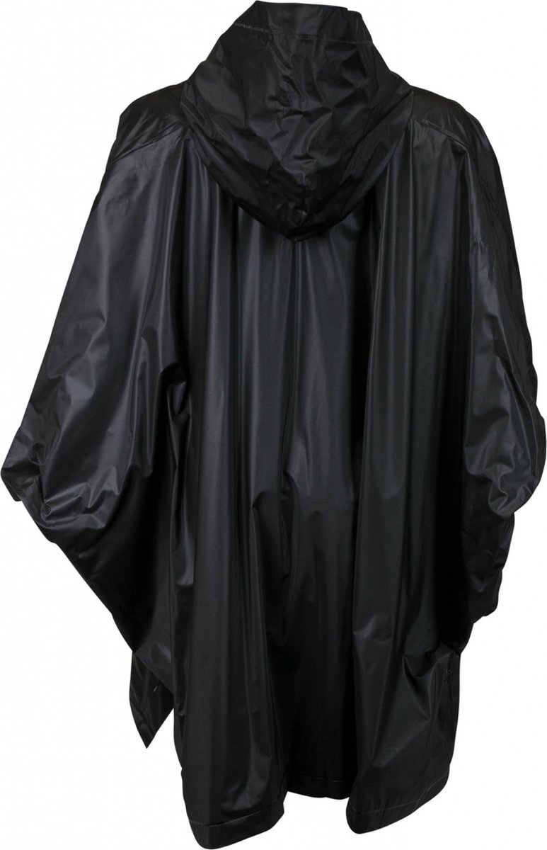 Eenvoudige zwarte kinder regenponcho
