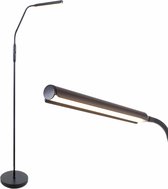 HighLight - Murcia - staande lamp - vloerlamp - 1 lichts - LED - incl dimmer - zwart