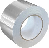 Kortpack - Aluminium Tape 75mm breed x 50mtr lang - 1 rol - Hittebestendig - Water- en Dampdicht - Afdichtingstape - Plakband - (020.0210)