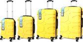 A To Z Traveller CompaTrav - Set de valises 4 pièces - Jaune - Serrure TSA
