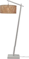 GOOD&MOJO Vloerlamp Java - Bamboe Wit/Naturel - 75x50x176cm - - Staande lampen voor Woonkamer - Slaapkamer