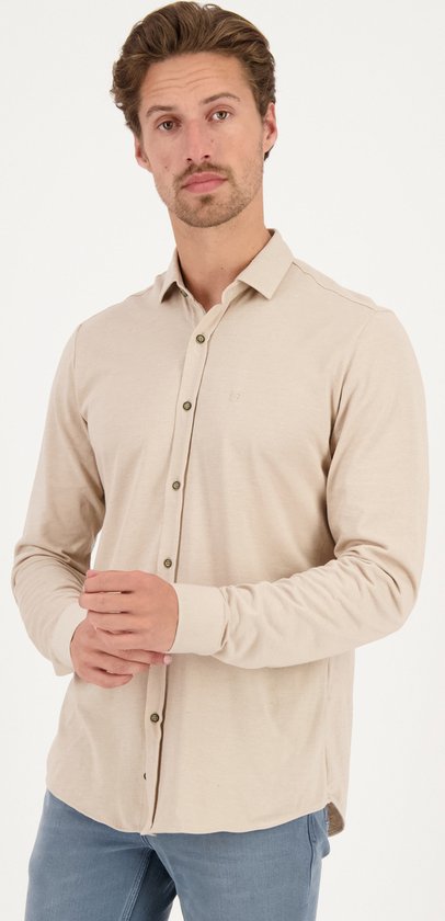 Gabbiano Overhemd Overhemd Melange Structuur 334566 411 Latte Brown Mannen Maat - S