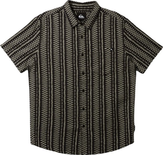 Quiksilver Vibrations Classic Short Sleeve Overhemd - Tarmac Dobby Jacquard Ss