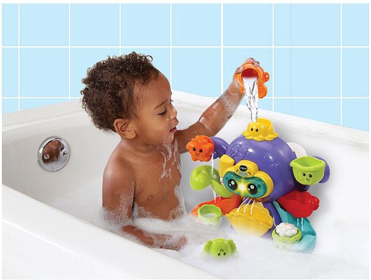 VTech Spetterpret Badoctopus - Badspeeltjes - Badspeelgoed Baby - Rustgevende Melodietjes & Liedjes - Cadeau - Speelgoed 1 tot 5 Jaar — afbeelding 6