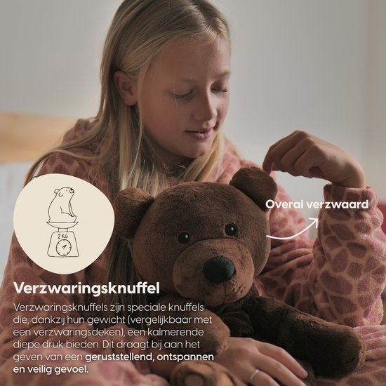 Verzwaringsknuffel 1.8 Kg - Bobby De Beer Voor Rust En Ontspanning