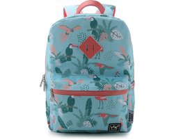 SEASON SALE: Gear & Freek Vonk Oriole Rugzak voor kinderen | Blauw, koraal & Yucca, flamingo. Gemaakt van gerecycled plastic. Jongens, meisjes, schooltas, rugtas | blauw, koraal, tropische vogels