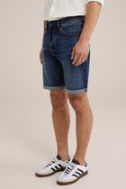 WE Fashion Heren regular fit denimshort met stretch