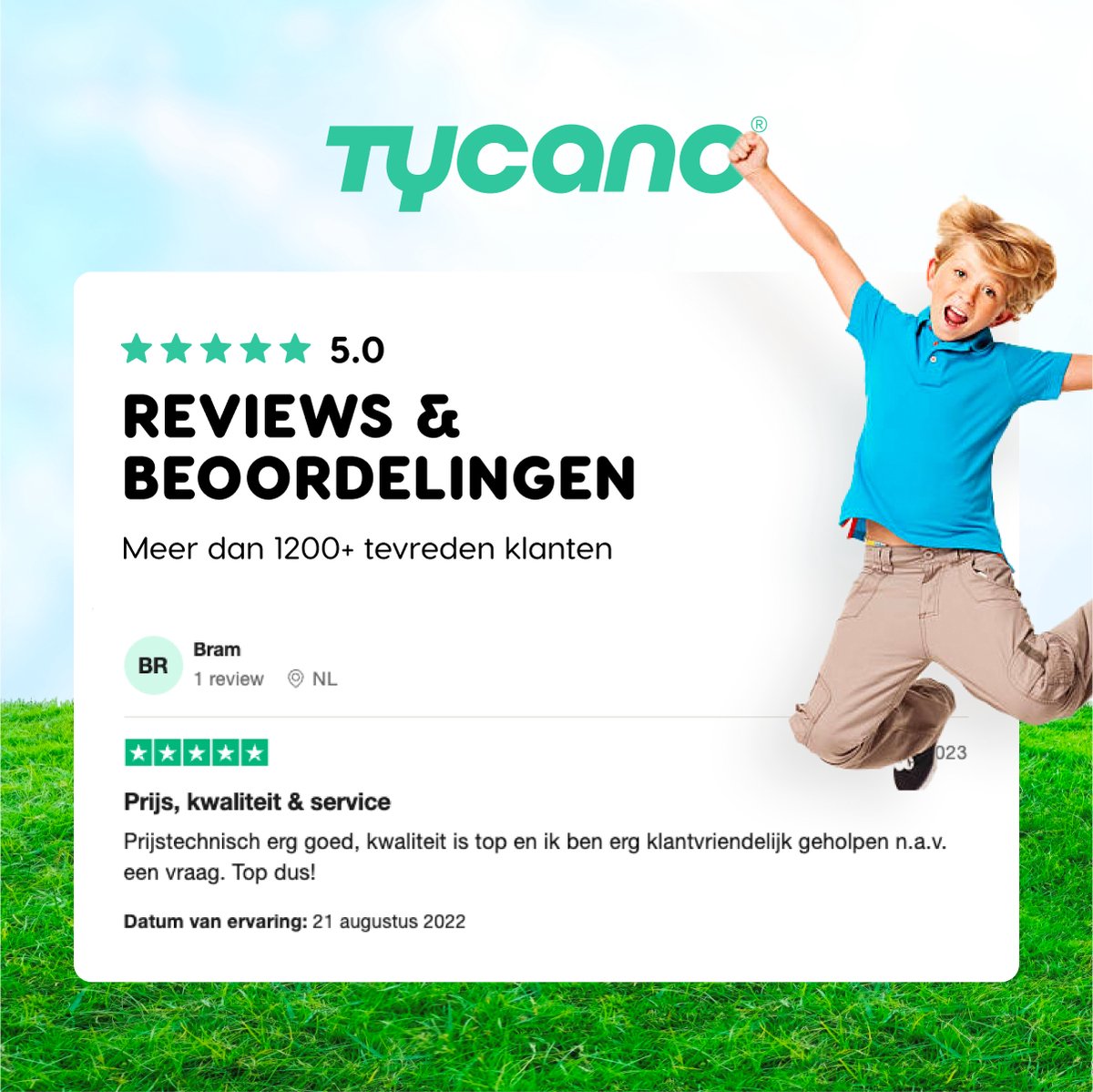 Tycano Kinder Trampoline met Veiligheidsnet - 140 CM - Water- en UV-bestendig - Stevig Frame — afbeelding 12