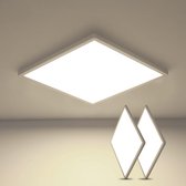 Goeco plafondlampen - 30cm - Medium - Set van 2 LED - 36W - ultradun vierkant - 3240LM - 4500K - neutraal wit - voor badkamer woonkamer slaapkamer keuken balkon