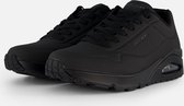 Skechers Uno - Stand On Air Heren Sneakers - Black/Black - Maat 45