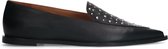 Sacha - Dames - Zwarte leren loafers met studs - Maat 36