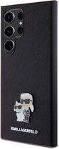 Karl Lagerfeld Backcase hoesje geschikt voor Samsung Galaxy S24 - Effen Zwart - Kunstleer