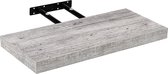 STILISTA Wandplank Zwevend - Wand Plank - Trendy Design - MDF - 50 x 23,5 x 3,8 cm - Wit Hout Rustiek