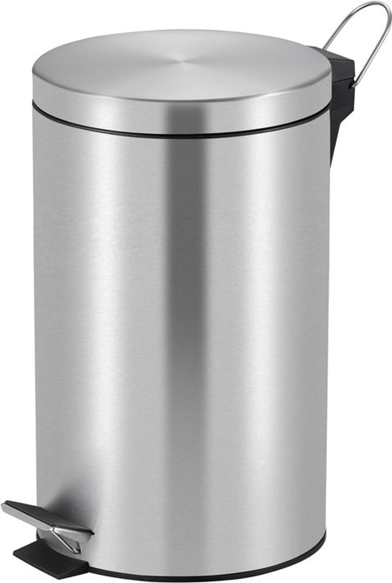 Goedkoopste V-Part - Pedaalemmer 12 liter - Stainless steel Plastic - mat RVS - Prullenbak
