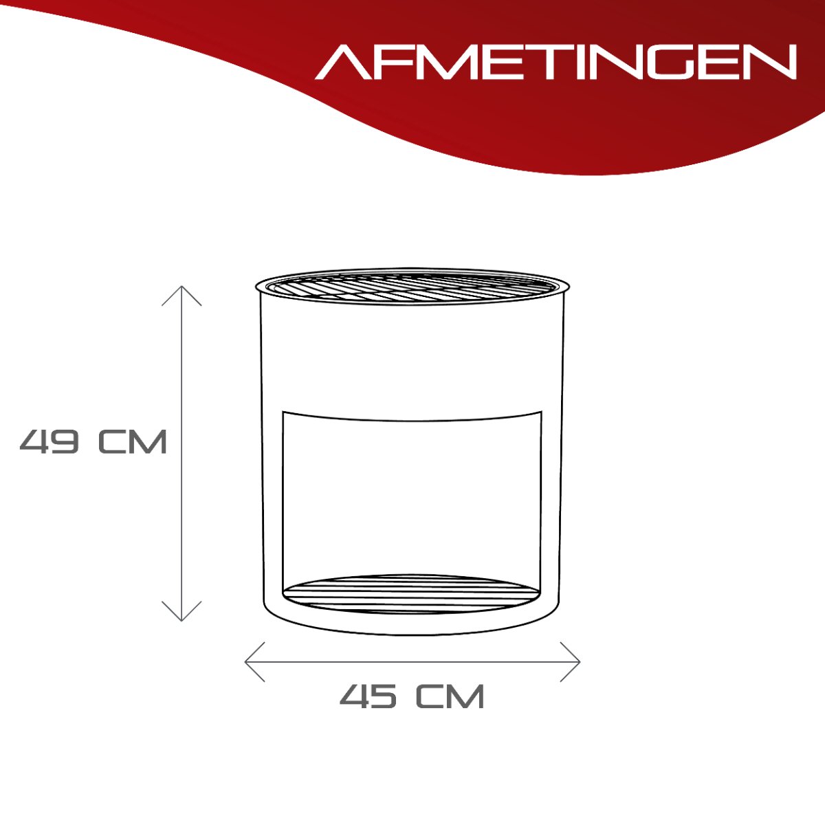 RedFire Milshire Fire Bowl - Ø 45 cm - Black