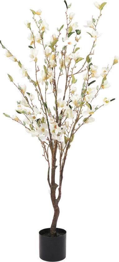 Kunst Magnolia Boompje | 130cm - Namaak magnolia boom - Kunstplanten voor binnen - Magnolia boom