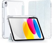 Dux Ducis - Étui pour tablette adapté à Apple iPad 10 10.9 (2022) - Étui à trois volets Unid - Avec porte-crayon et fonction Auto/Réveil - Blauw