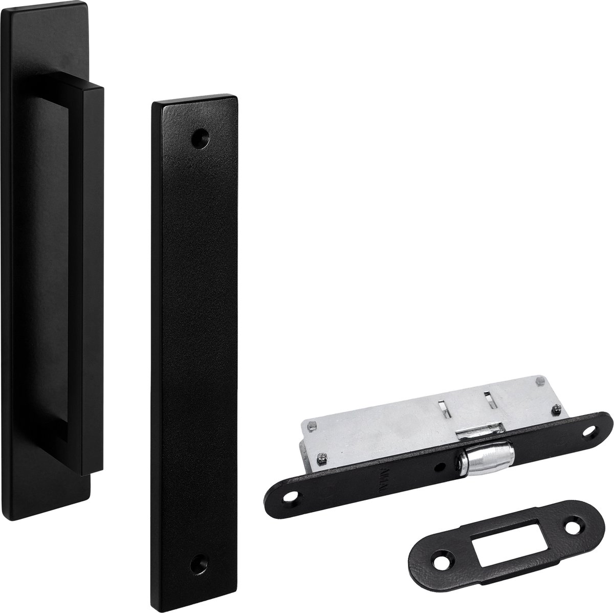 Eliot® schild met greep enkel - incl. rolslot - mat zwart