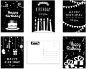 Set van 5 verschillende verjaardagskaarten - Felicitatiekaart - Jarig - Leuke Post