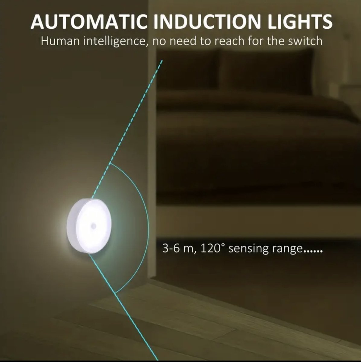 Ledverlichting met Bewegingssensor - Draadloos - Oplaadbaar - Nachtlamp op Batterij - Warm Wit - Wit Licht - Draadloos Sensor - Kastverlichting - Trapverlichting - Nachtlampje - Badkamerverlichting - Spiegelverlichting — cadeau in Wonen & Interieur - foto 4