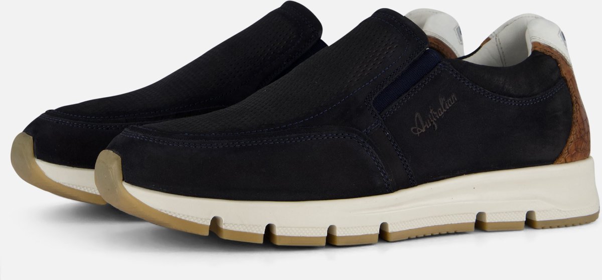 Australian Eagle Instappers blauw Nubuck - Maat 45