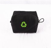 Recycle accessoires tasje | Procean | zwart met recycle logo